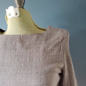 Grey COS Pleated Sleeve Blouse/Size 4
